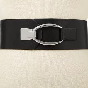 INC INTERNATIONAL CONCEPTS Interlocking-Hook Stretch Belt, New with Tags